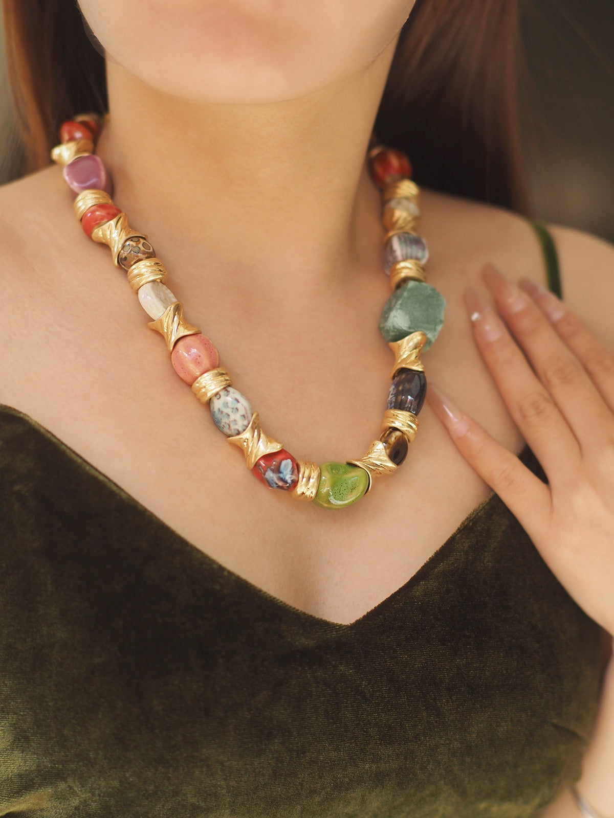 Evangeline Necklace Set | 24k Gold Plated