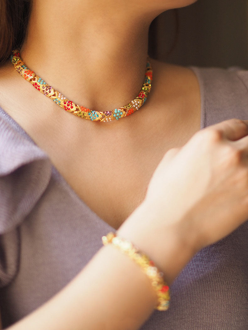 Damaris Necklace | 24k Gold Plated