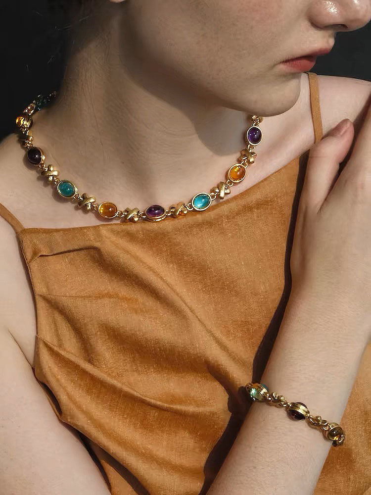 Cassandra Necklace Set | 24k Gold Plated