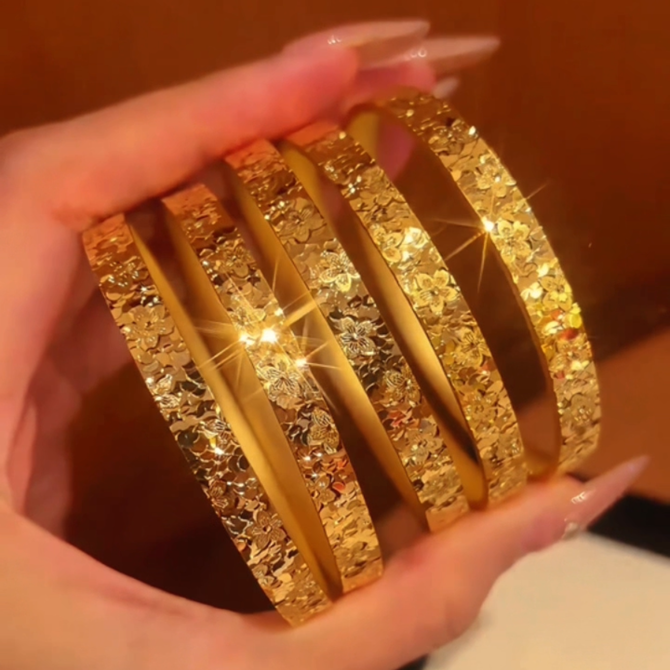 Hana Bracelet Set | 24k Gold Plated
