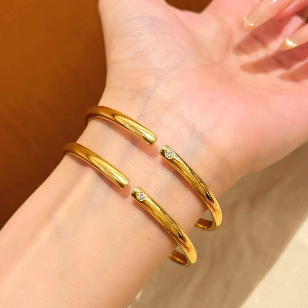 Jovie Bangle | 24k Gold Plated