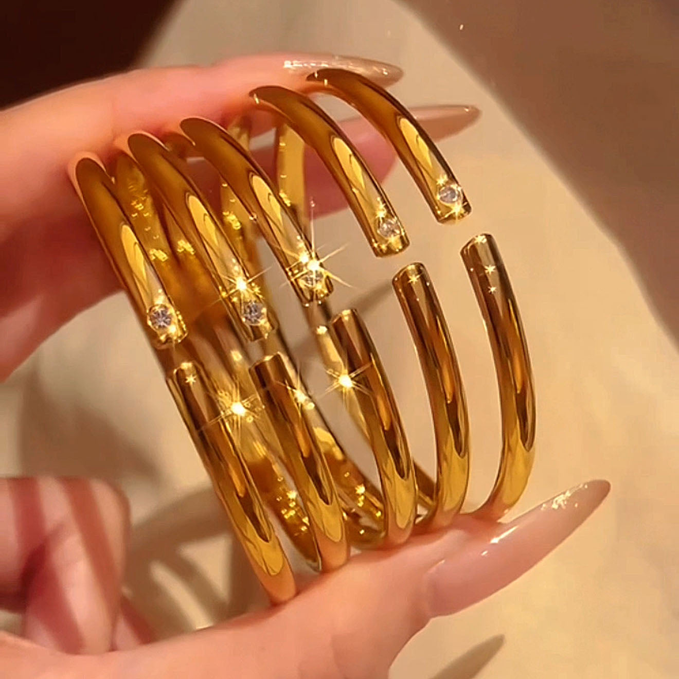 Jovie Bangle | 24k Gold Plated