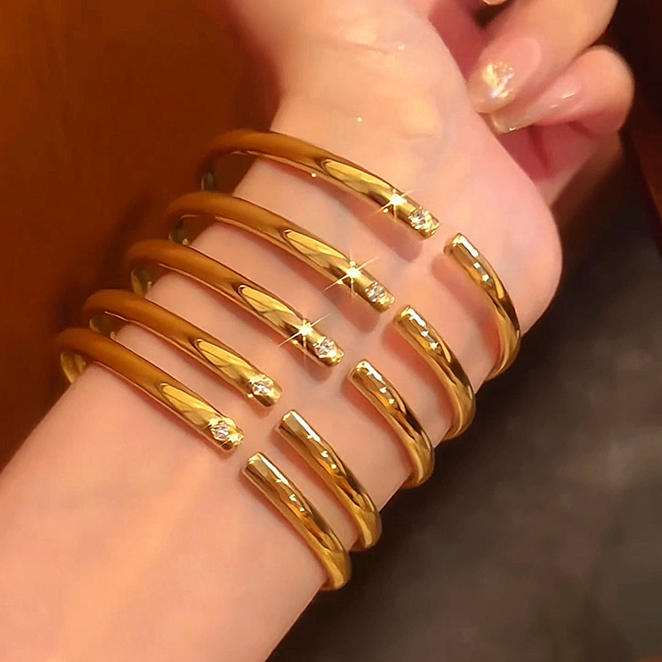 Jovie Bangle | 24k Gold Plated