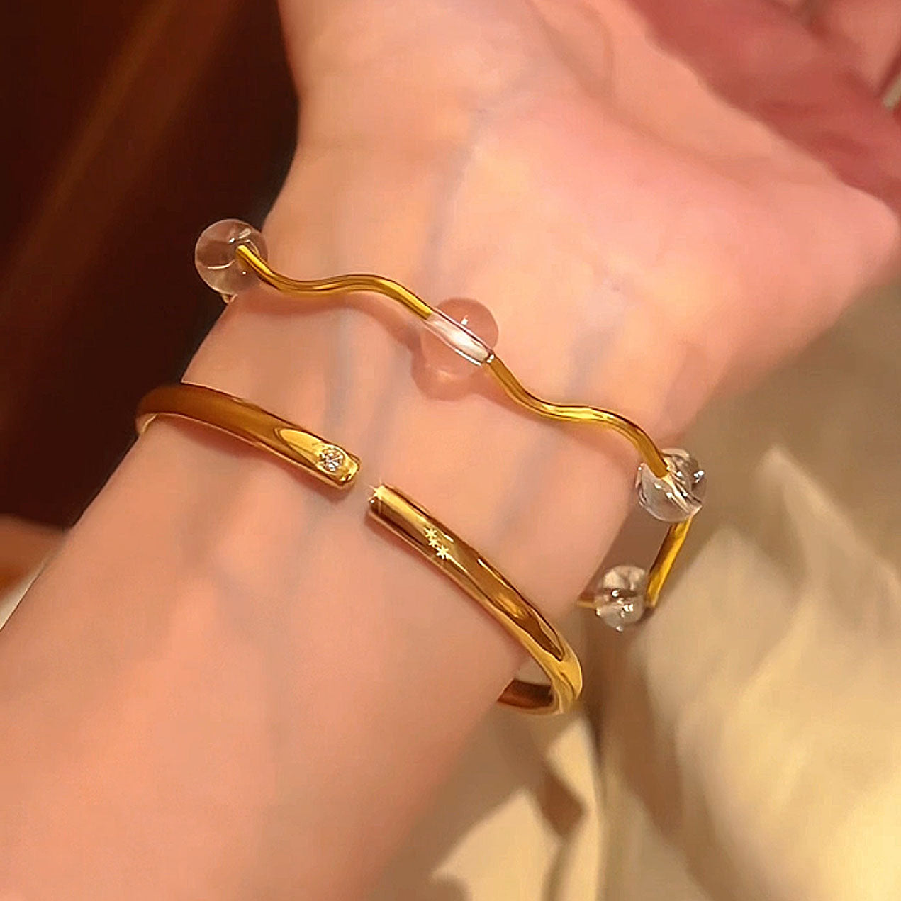 Jovie Bangle | 24k Gold Plated