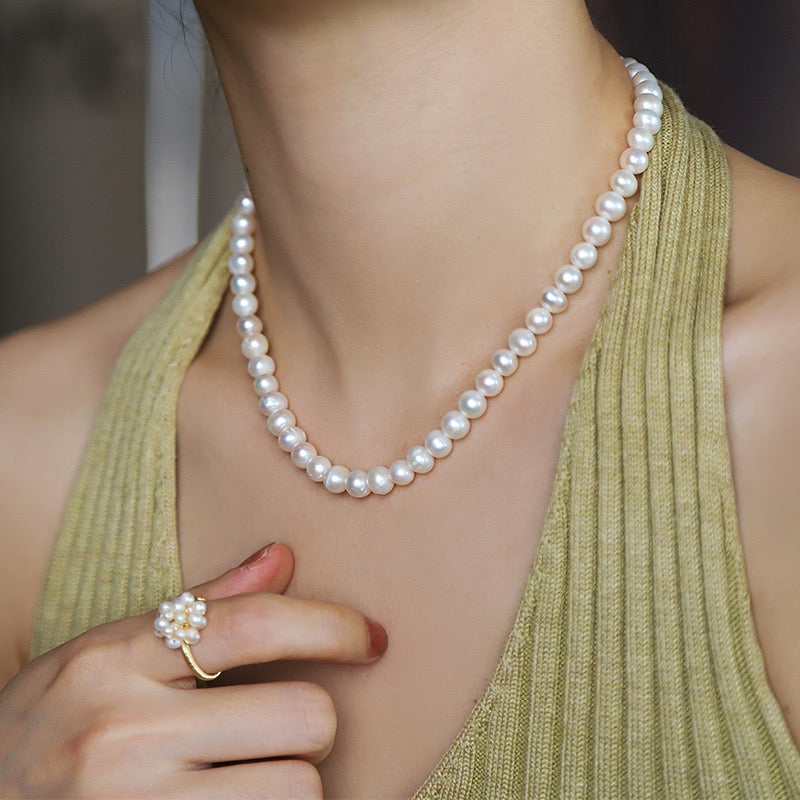 Kloe Pearl Necklace | 18k Gold Plated