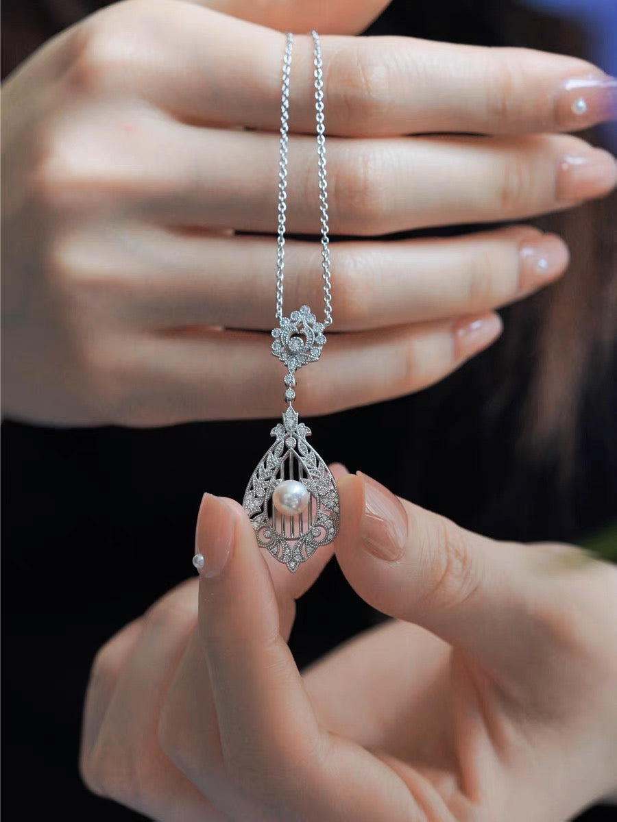 Tayah Necklace | 18K White Gold Plated