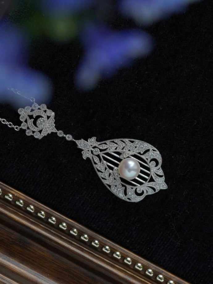 Tayah Necklace | 18K White Gold Plated