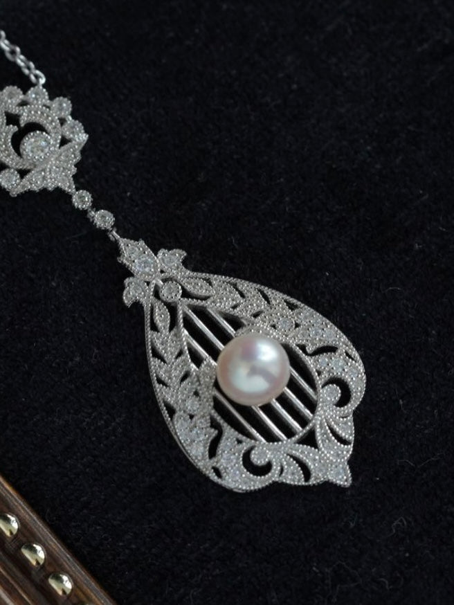 Tayah Necklace | 18K White Gold Plated