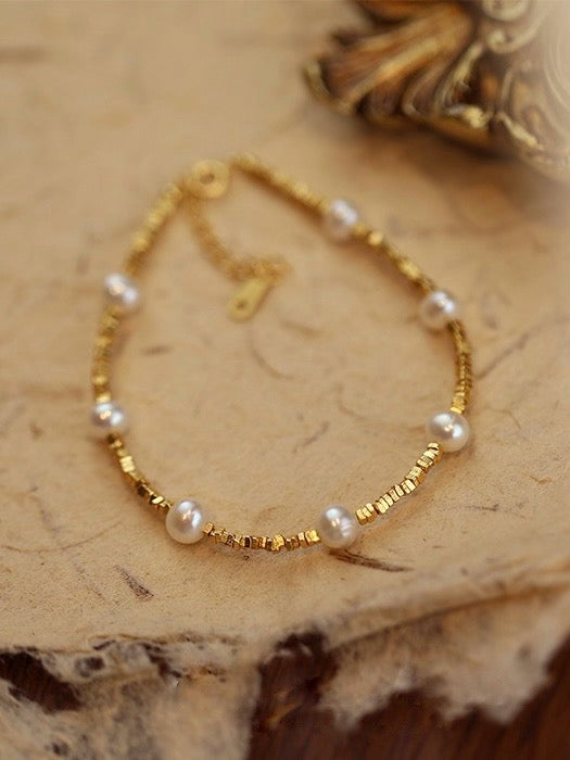 Amiah Pearl Bracelet | 18k Gold Plated