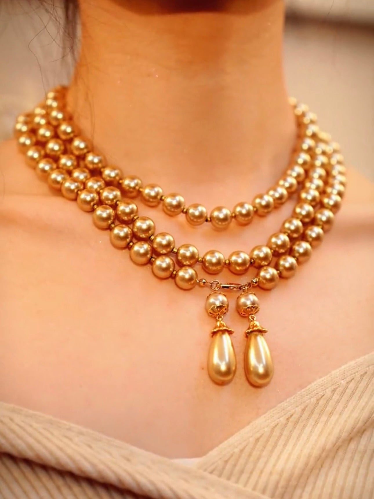 Mimosa Pearl Necklace | 24k Gold Plated