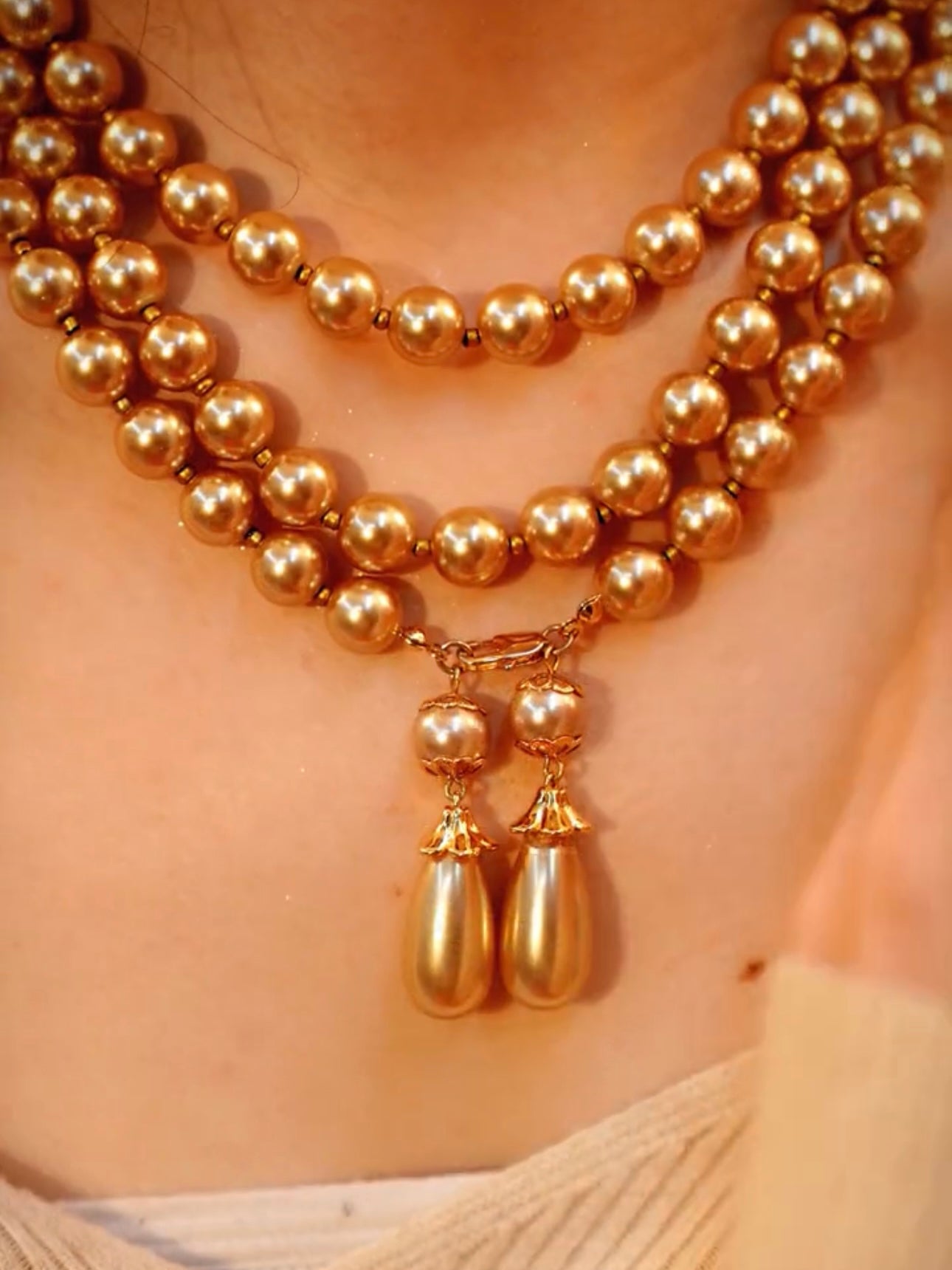 Mimosa Pearl Necklace | 24k Gold Plated