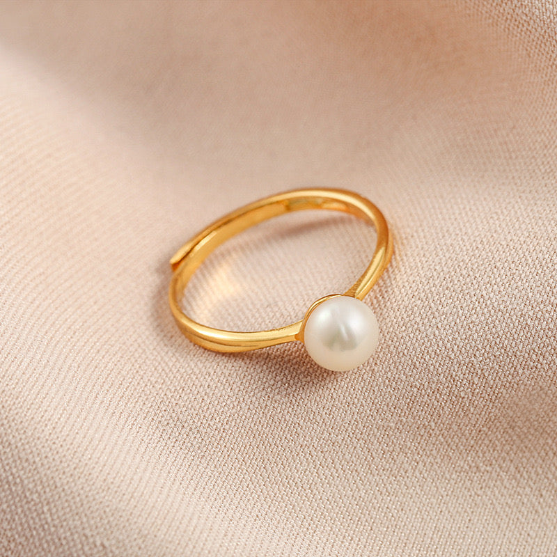 Katana Pearl Ring | 18k Gold Plated
