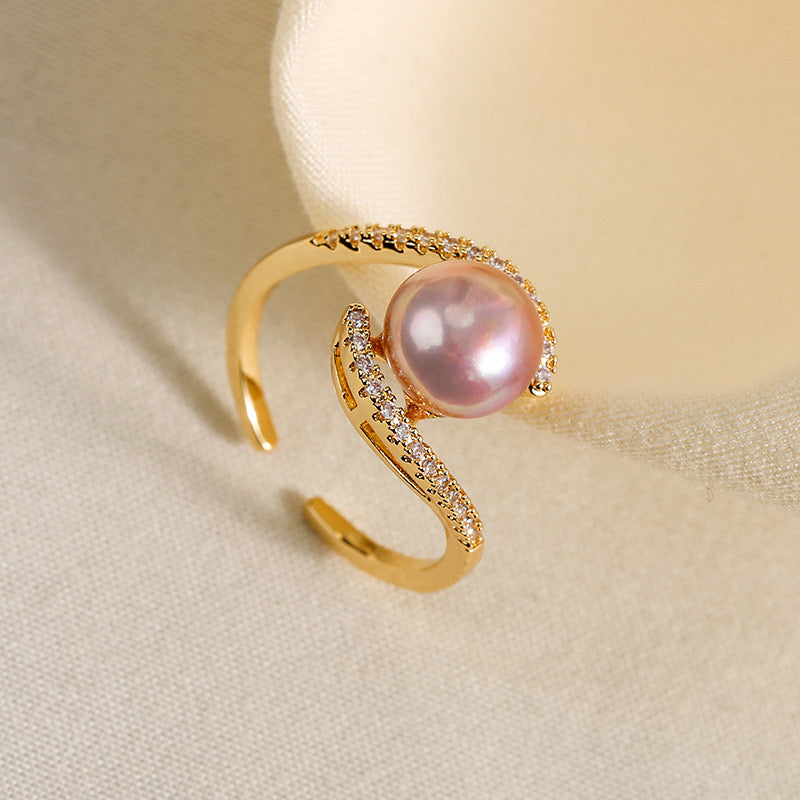 Zenayah Pearl Ring | 18k Gold Plated