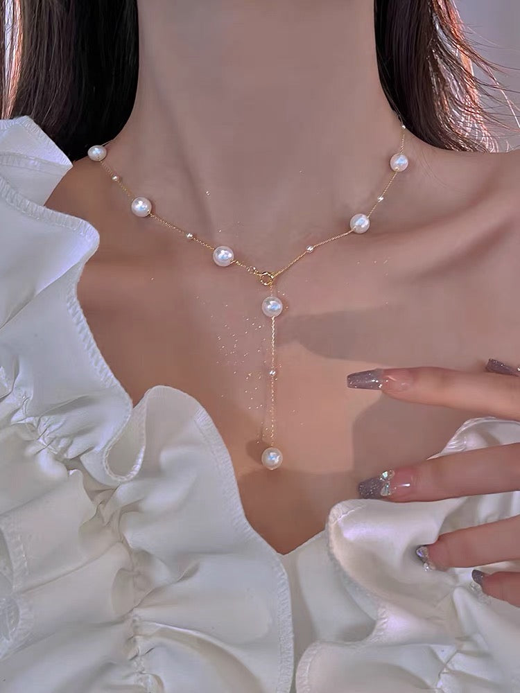 Jenna Pearl Necklace | 24k Gold Plated