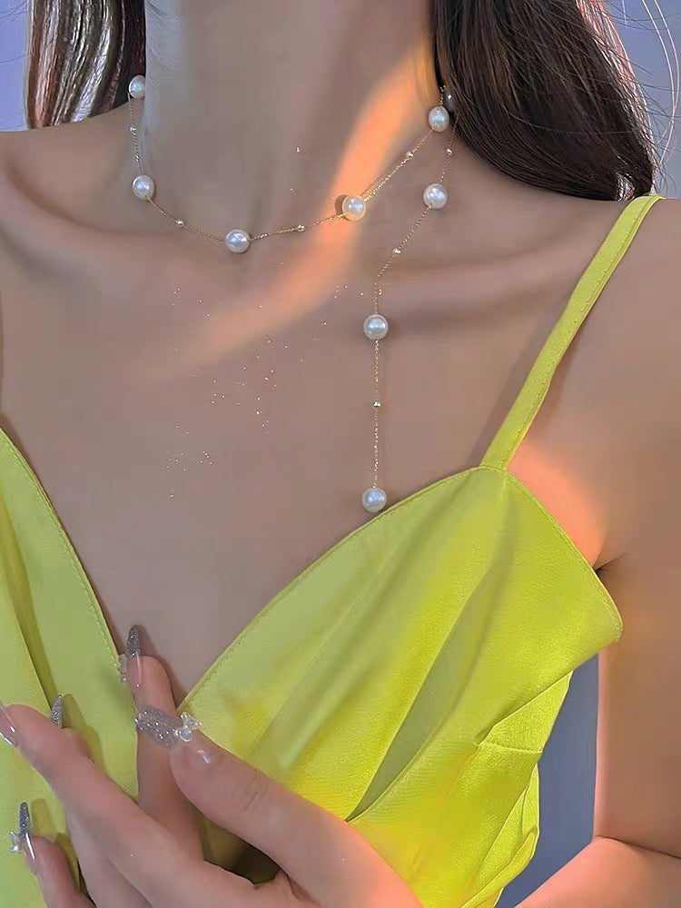 Jenna Pearl Necklace | 24k Gold Plated