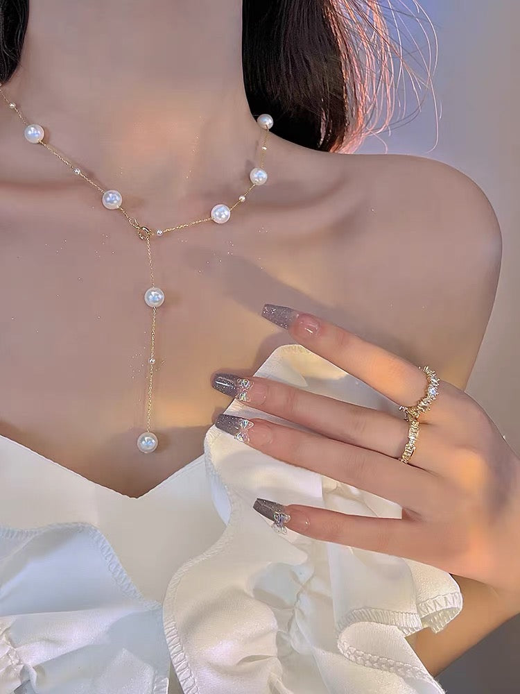 Jenna Pearl Necklace | 24k Gold Plated