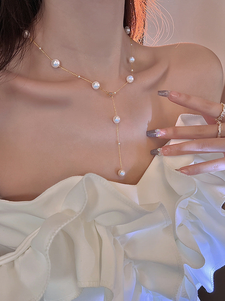 Jenna Pearl Necklace | 24k Gold Plated