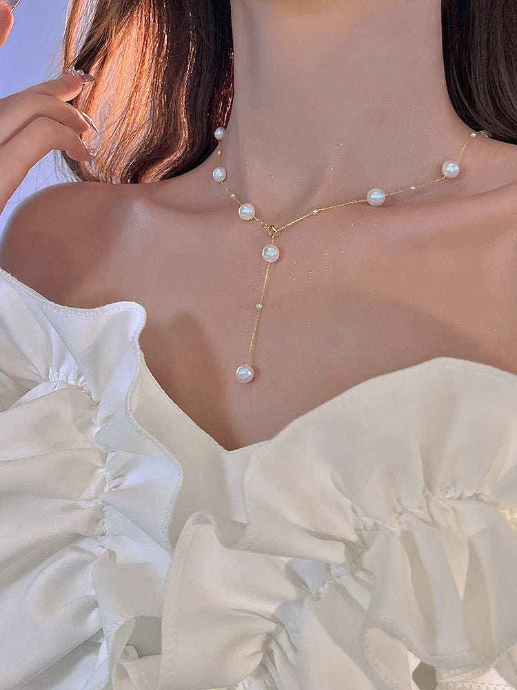 Jenna Pearl Necklace | 24k Gold Plated