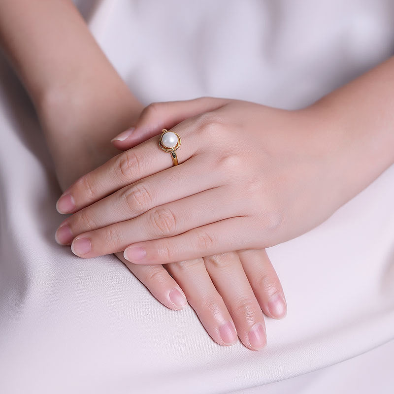 Myah Pearl Ring | 18k Gold Plated