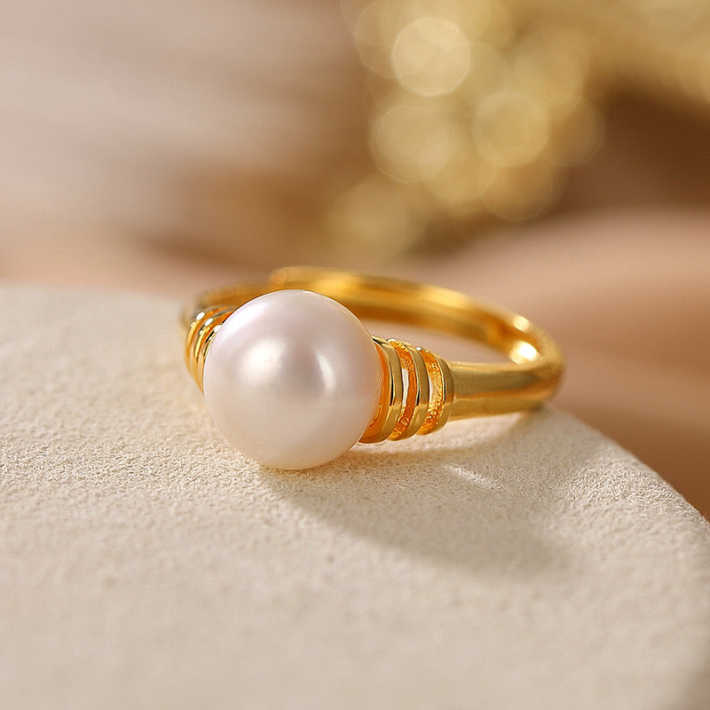 Maree Pearl Ring | 18k Gold Plated