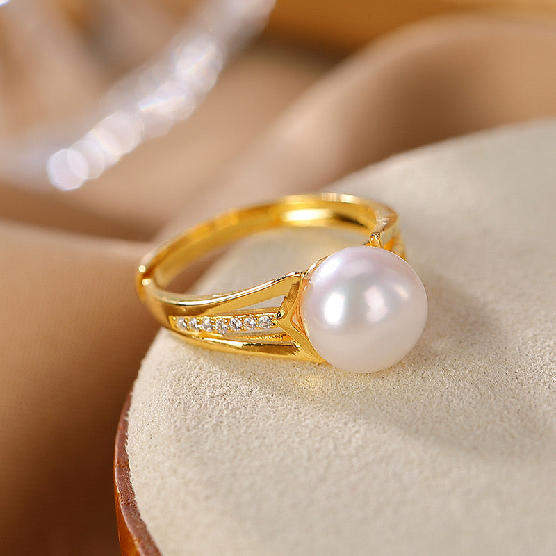 Romy Pearl Ring | 18k Gold Plated