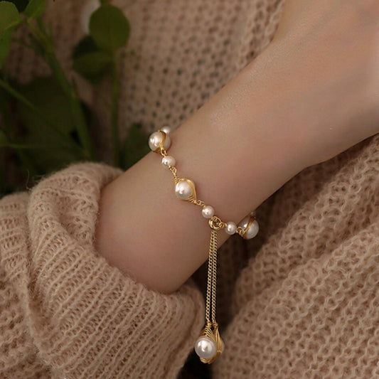 Calliope Pearl Bracelet | 18k Gold Plated