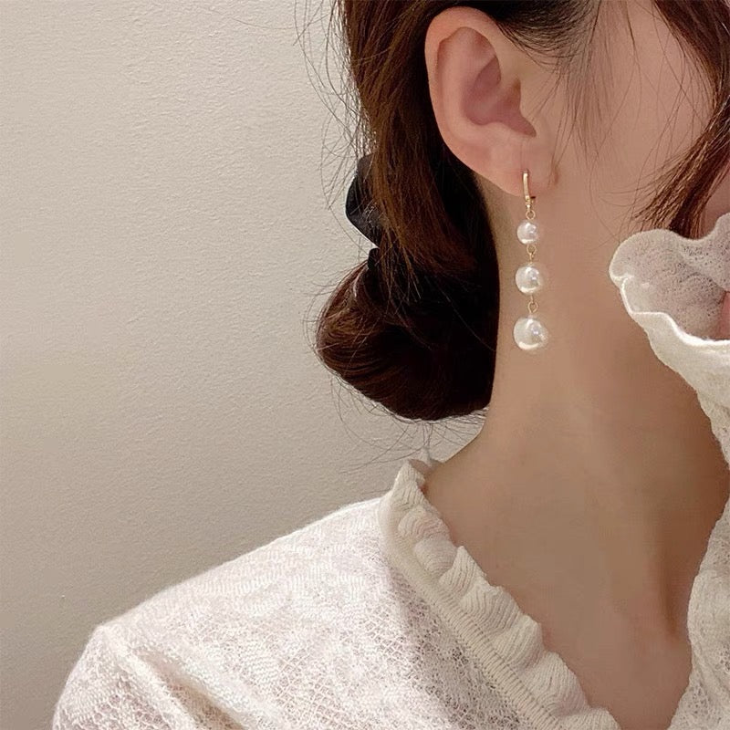 Heidi Pearl Earrings | 18k Gold Plated
