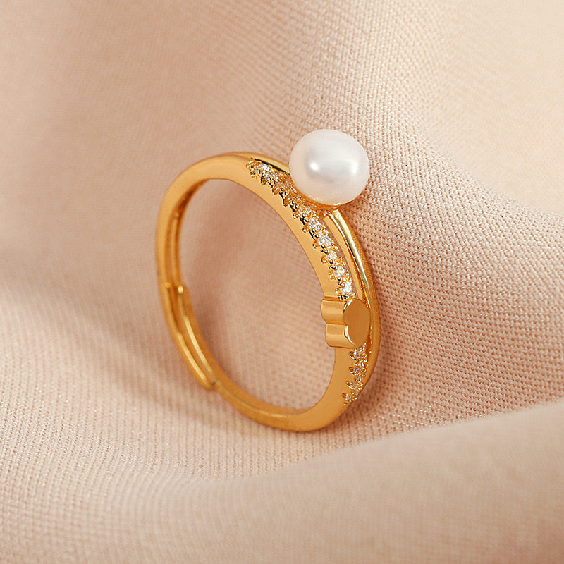 Analeah Pearl Ring | 18k Gold Plated