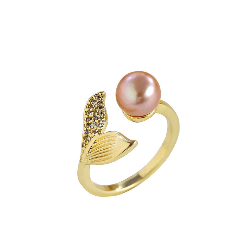 Lilac Pearl Ring | 18k Gold Plated