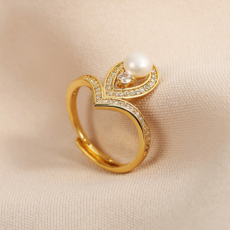 Leelie Pearl Ring | 18k Gold Plated