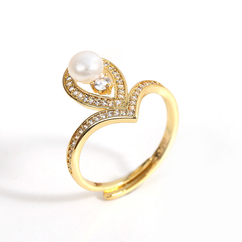 Leelie Pearl Ring | 18k Gold Plated