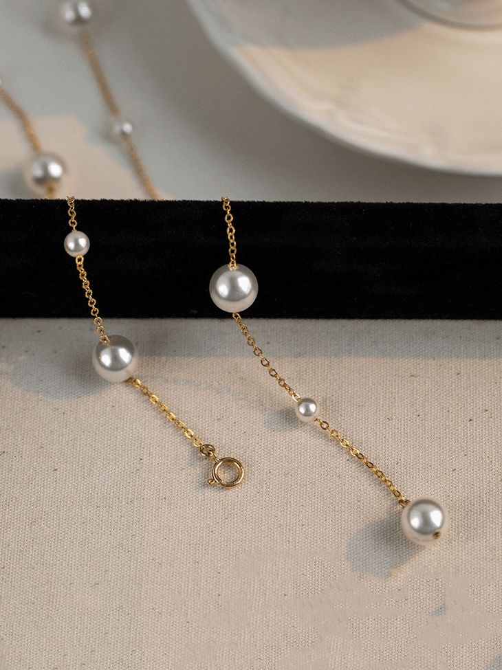 Francine Pearl Necklace | 24k Gold Plated