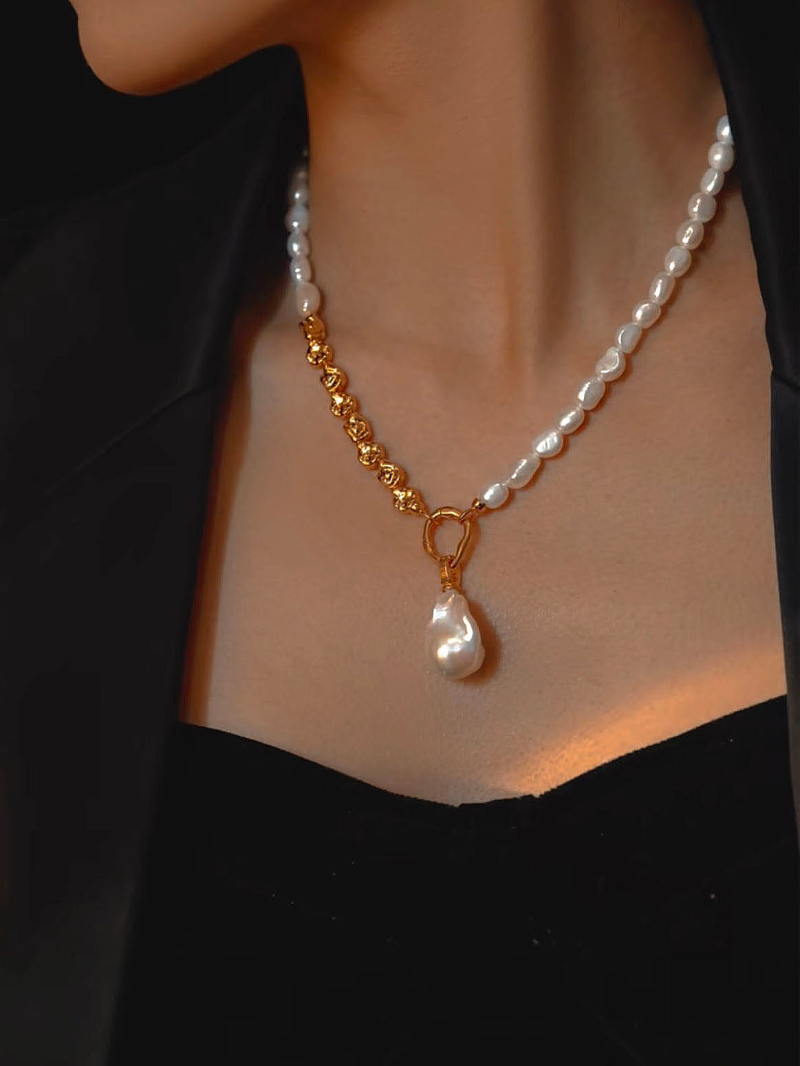 Darina Pearl Necklace | 24k Gold Plated