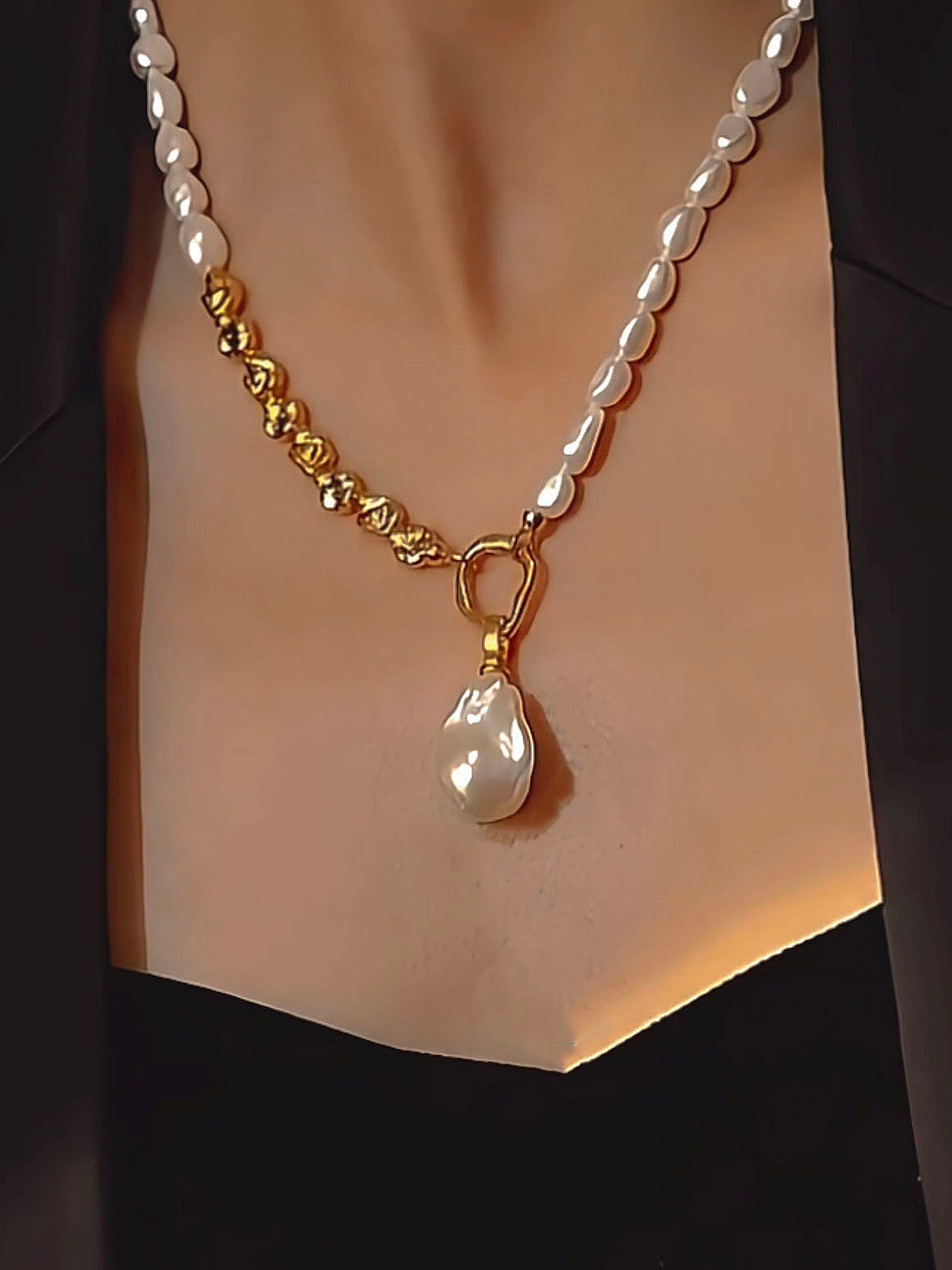 Darina Pearl Necklace | 24k Gold Plated