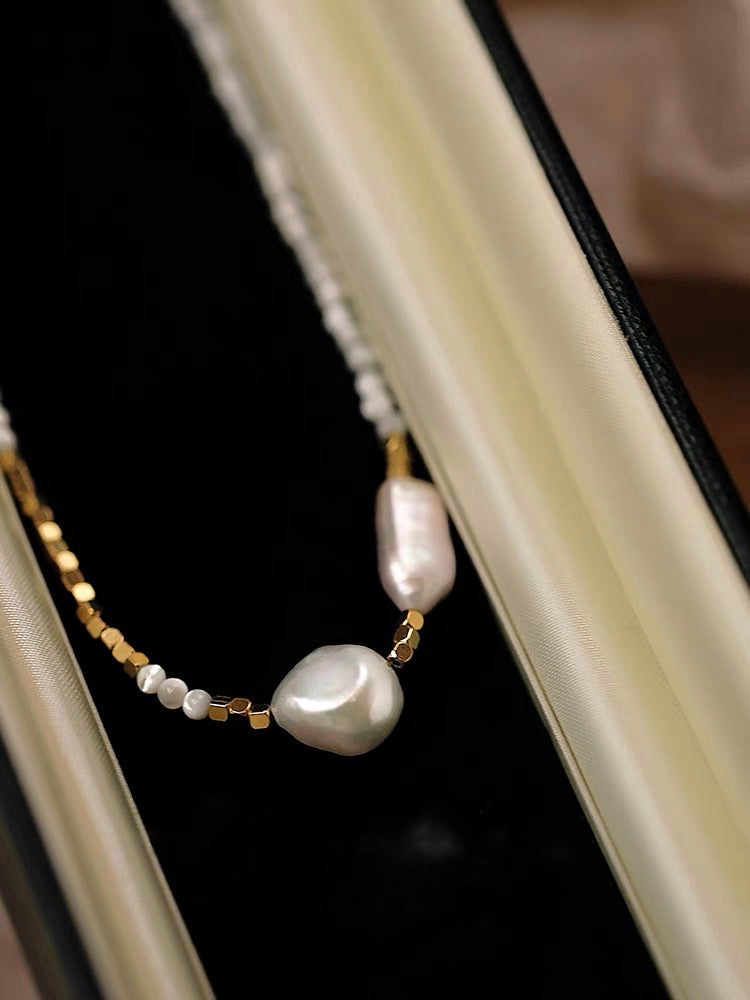 Meara Pearl Necklace | 18k Gold Plated