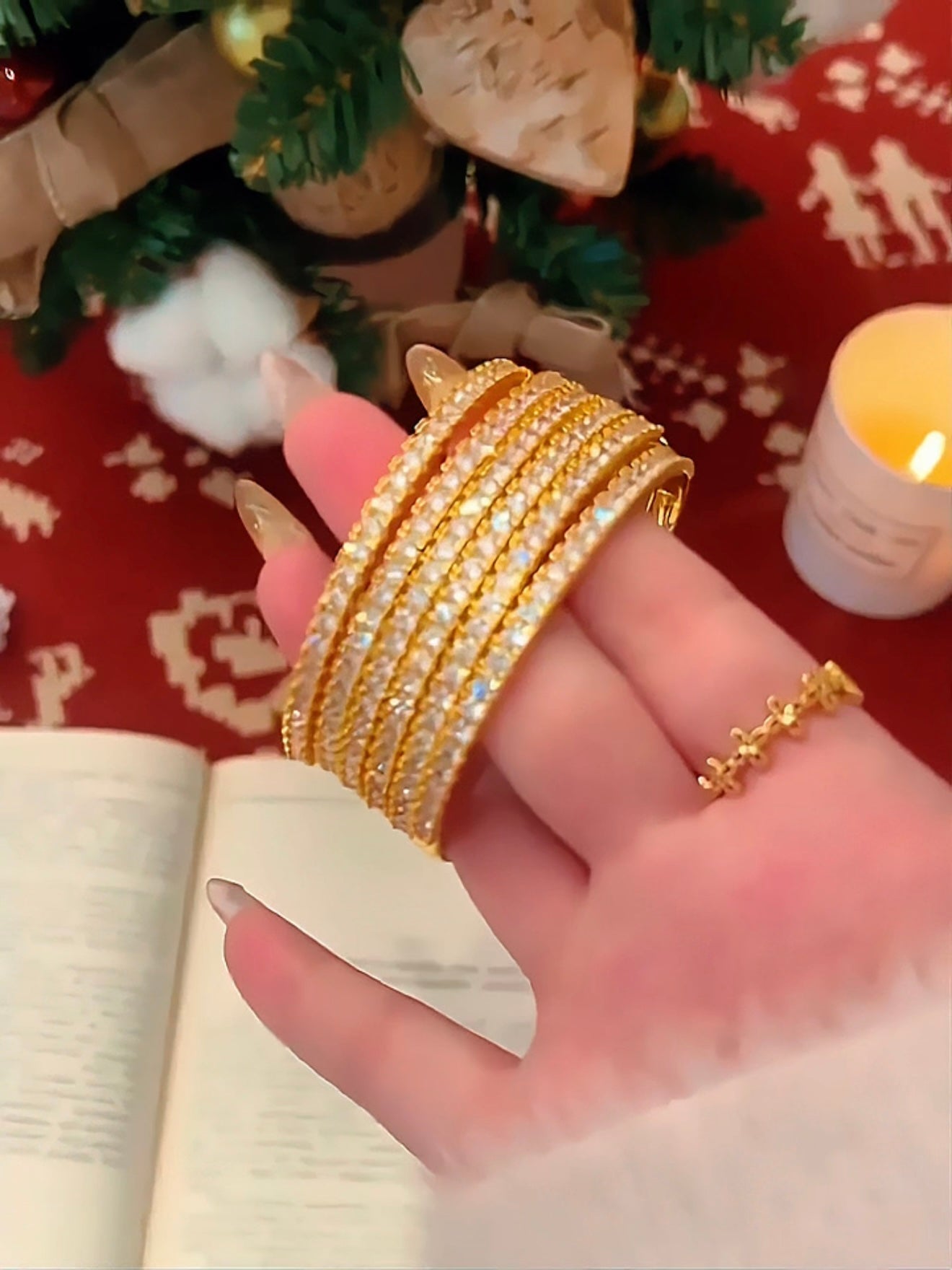 Rebecca Bangle Set | 24k Gold Plated