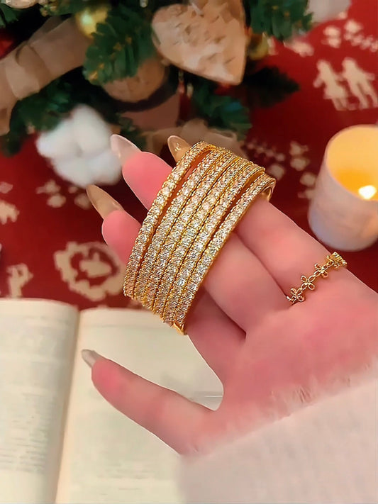 Rebecca Bangle Set | 24k Gold Plated