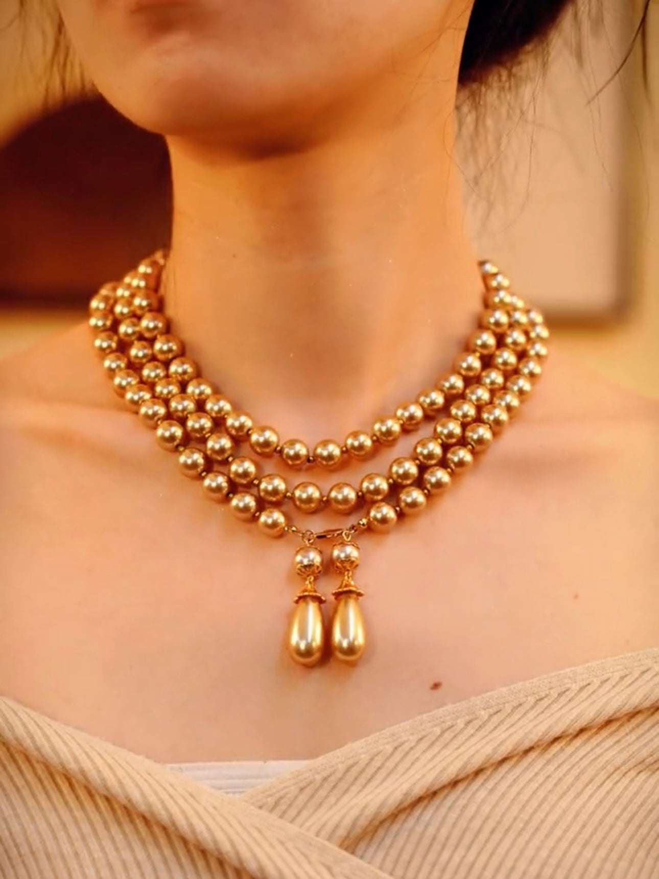 Mimosa Pearl Necklace | 24k Gold Plated