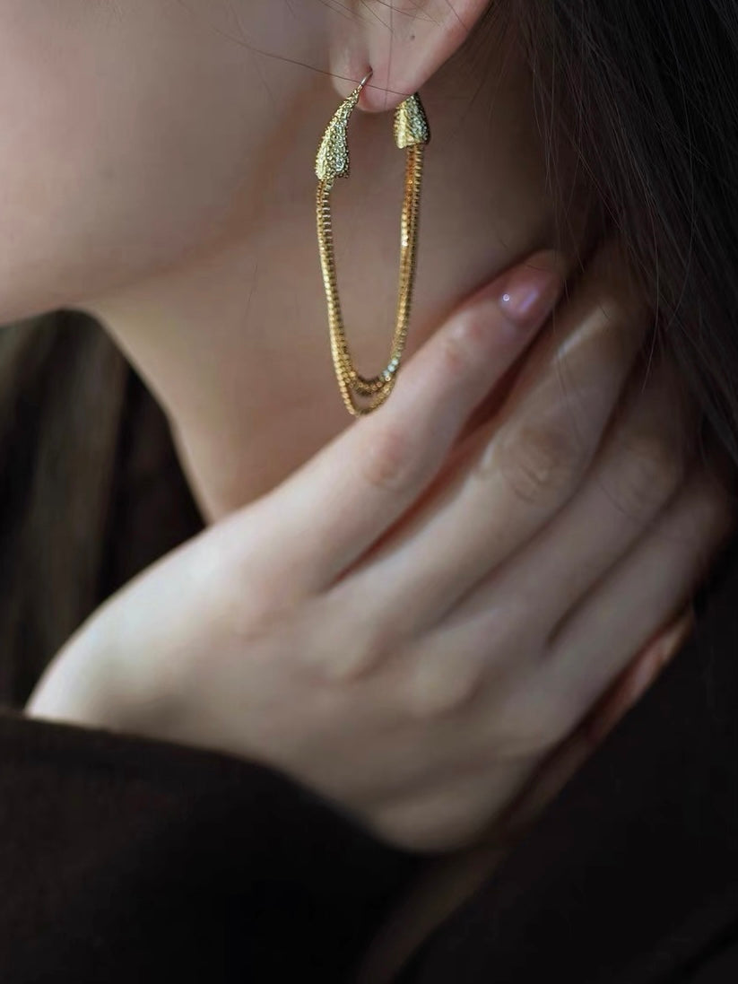 Cinnabar Earrings | 18k Gold Plated