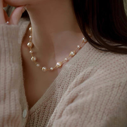 Calliope Pearl Necklace | 18k Gold Plated