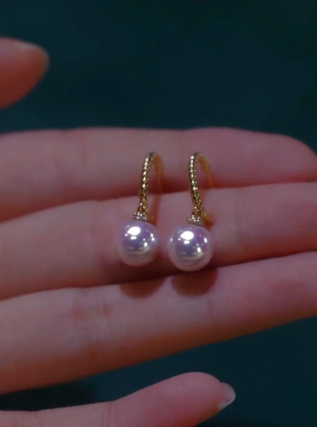 Allegra Pearl Earrings | 24k Gold Plated