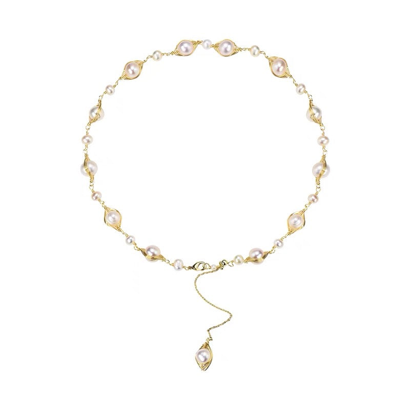 Calliope Pearl Necklace | 18k Gold Plated
