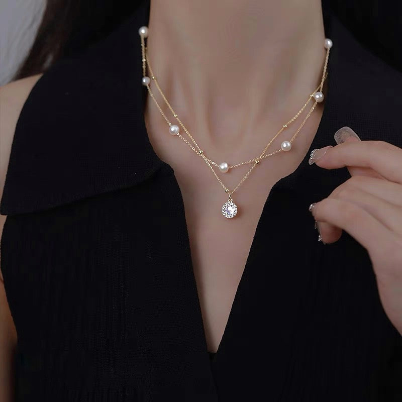 Charisma Pearl Necklace | 18k Gold Plated