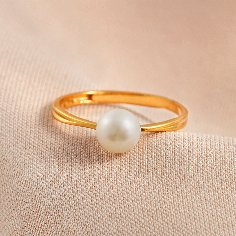 Katana Pearl Ring | 18k Gold Plated