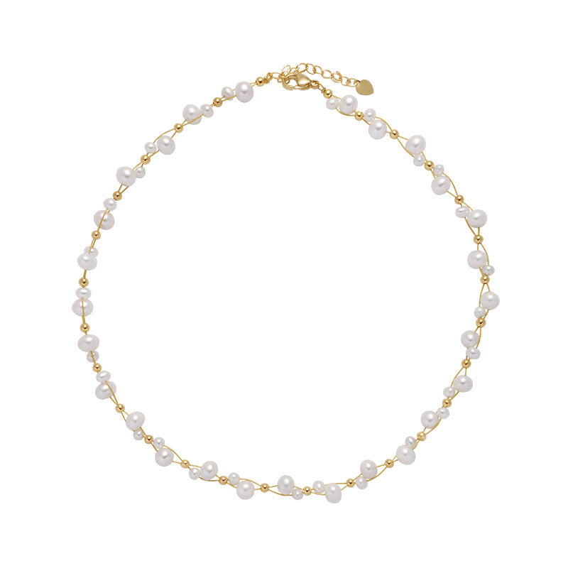 Nya Pearl Necklace | 18k Gold Plated