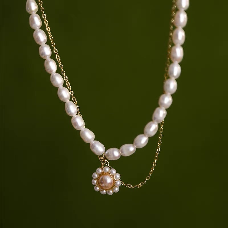 Corinne Pearl Necklace | 18k Gold Plated