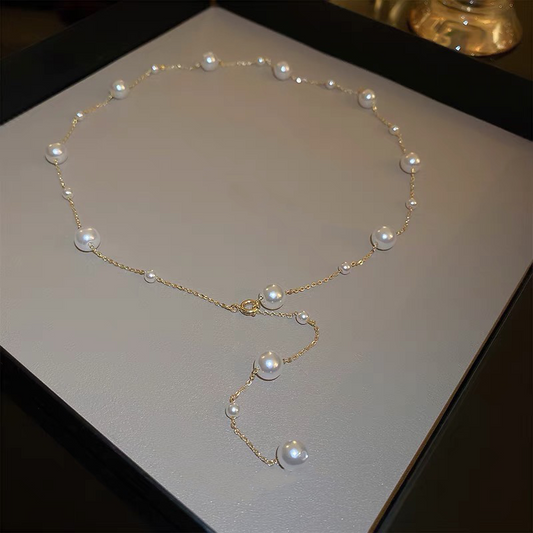 Jenna Pearl Necklace | 24k Gold Plated