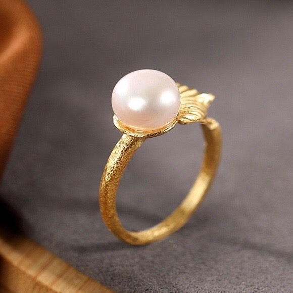 Cordelia  Pearl Ring | 18k Gold Plated