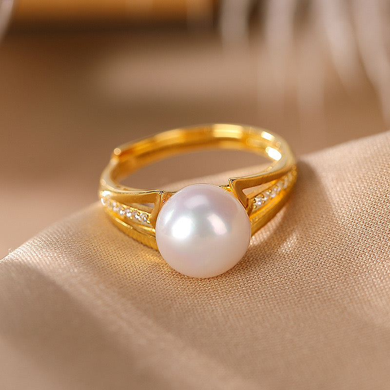 Romy Pearl Ring 18k Gold Plated – Mur Nomade - Main Image