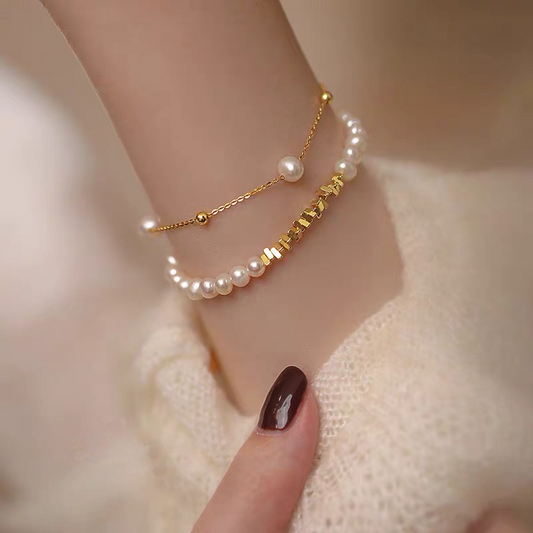 Letina Pearl Bracelet | 18k Gold Plated